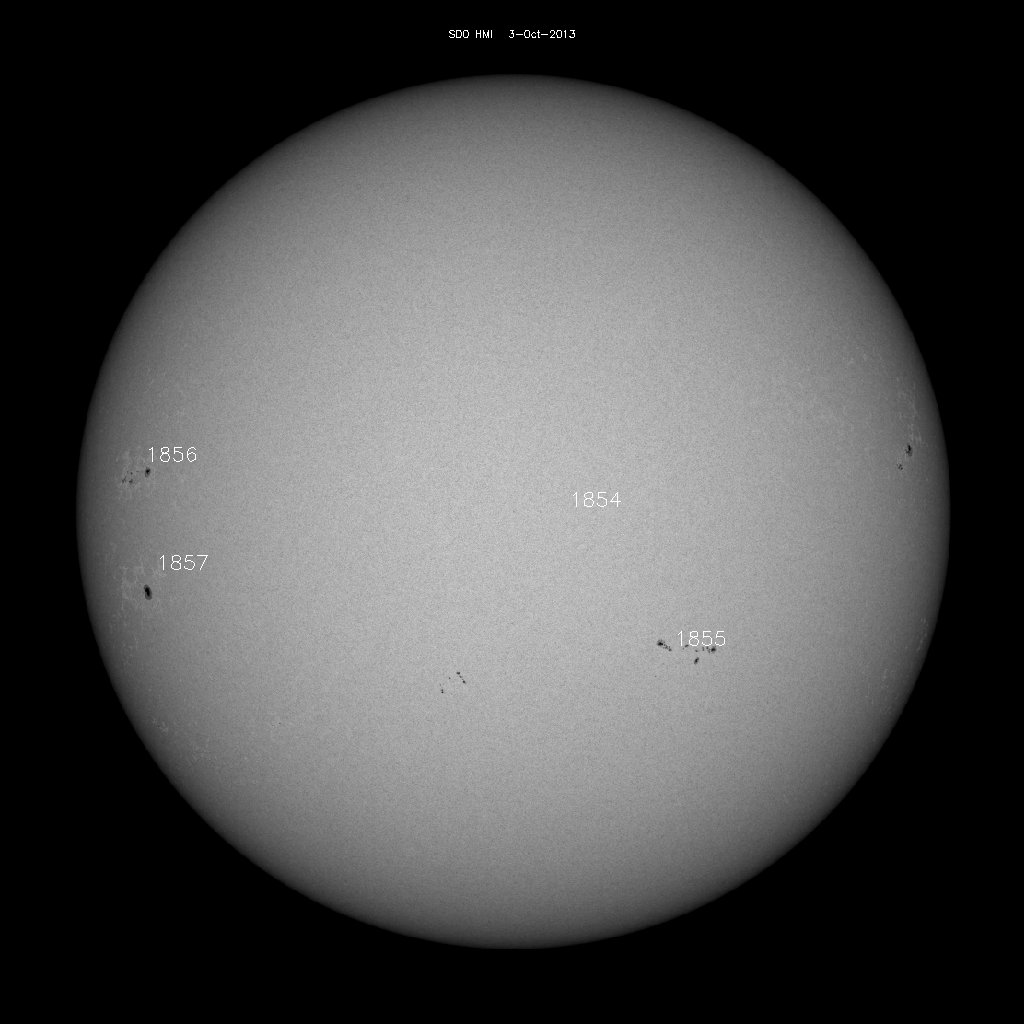 Sunspot regions