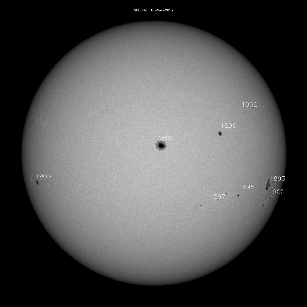 Sunspot regions