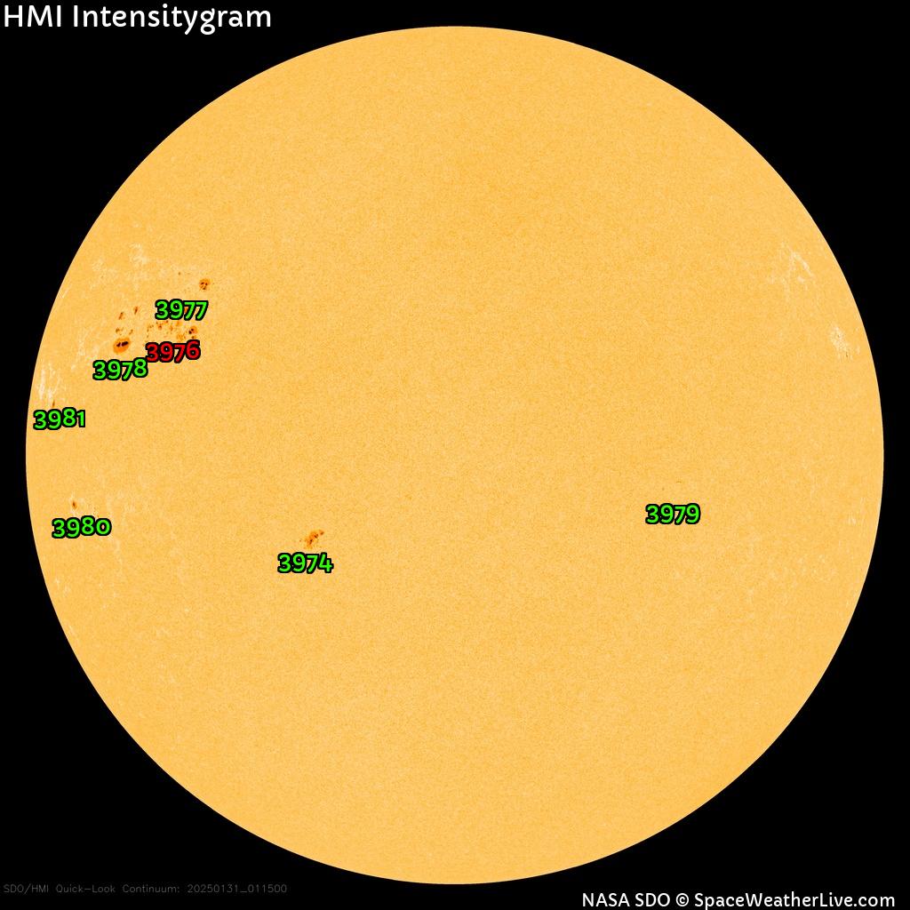 Sunspot regions